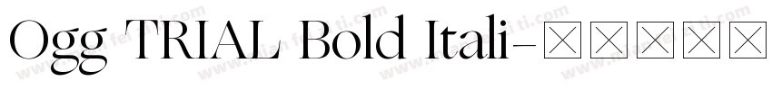 Ogg TRIAL Bold Itali字体转换